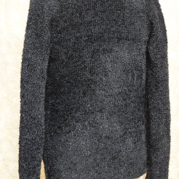 Black SOFT COZY Office Cardigan MobWife Forever 21 Gold Chain Trim XS STRETCHY! - Picture 6 of 6